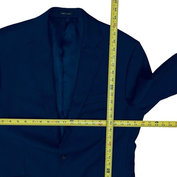 100% Wool Men’s 42L Lauren Ralph Lauren Blazer Navy Blue Modern Fit Coat Jacket - Picture 11 of 16